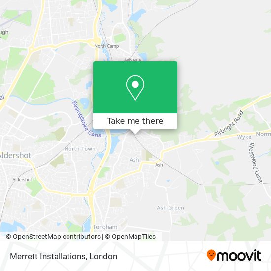 Merrett Installations map