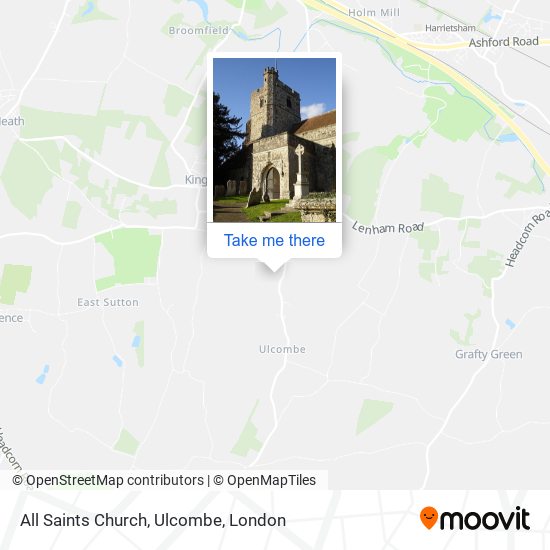 All Saints Church, Ulcombe map