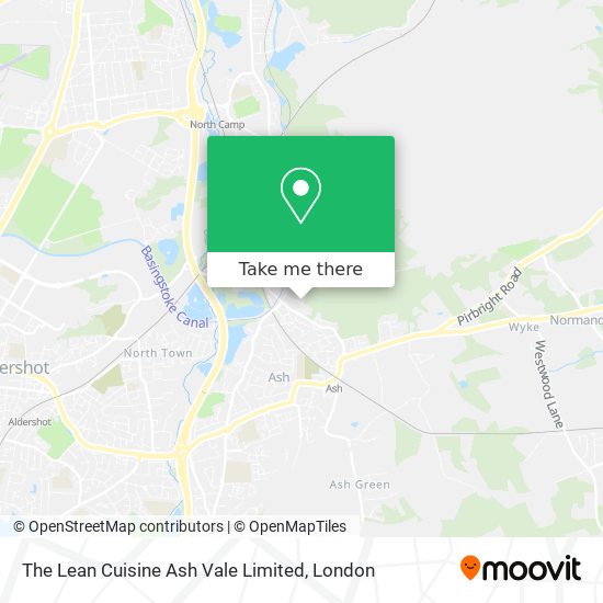 The Lean Cuisine Ash Vale Limited map