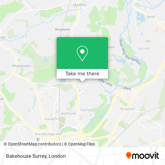 Bakehouse Surrey map