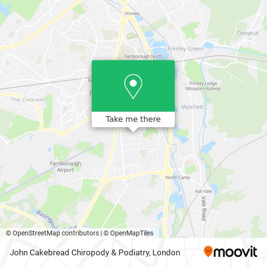 John Cakebread Chiropody & Podiatry map