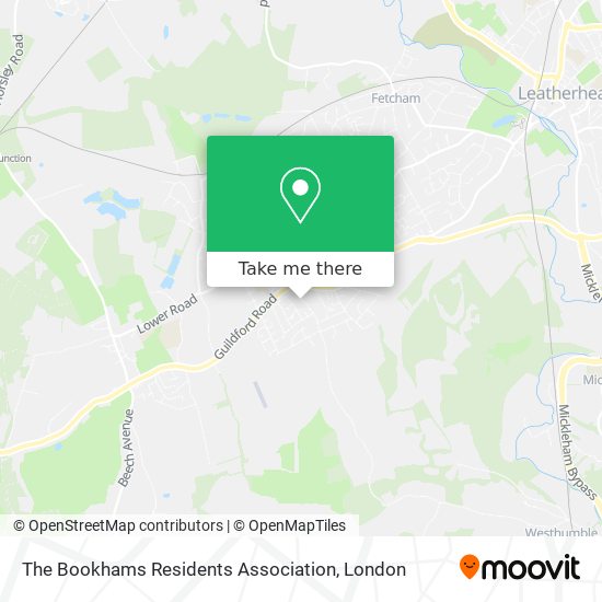 The Bookhams Residents Association map
