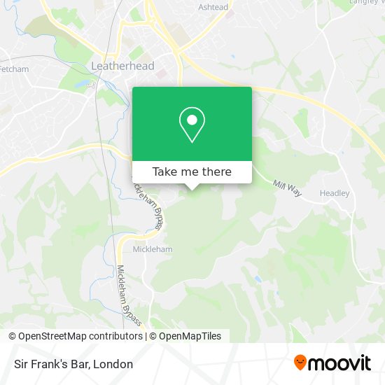 Sir Frank's Bar map
