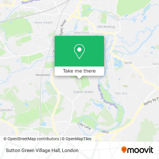 Sutton Green Village Hall map