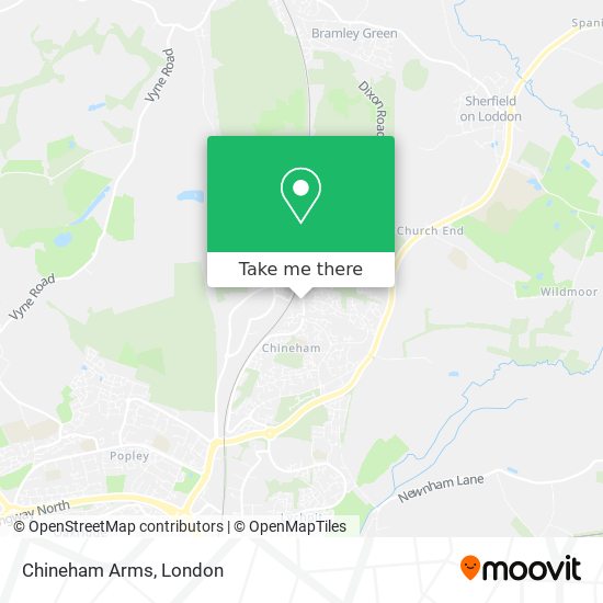 Chineham Arms map