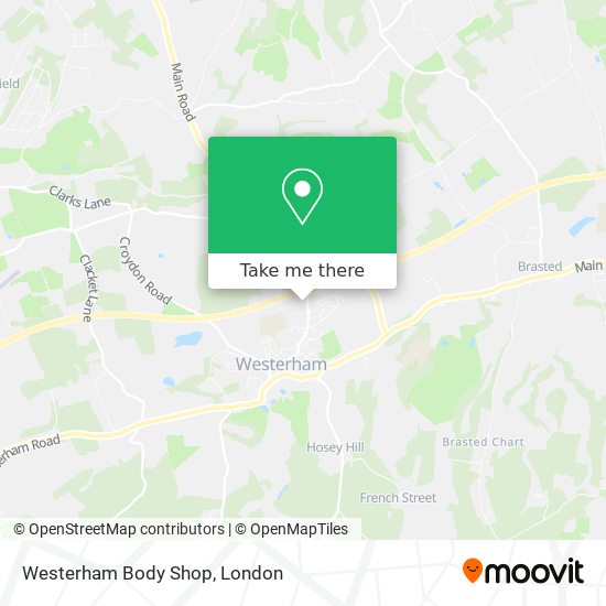 Westerham Body Shop map