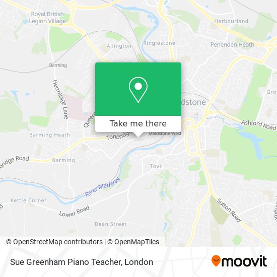Sue Greenham Piano Teacher map