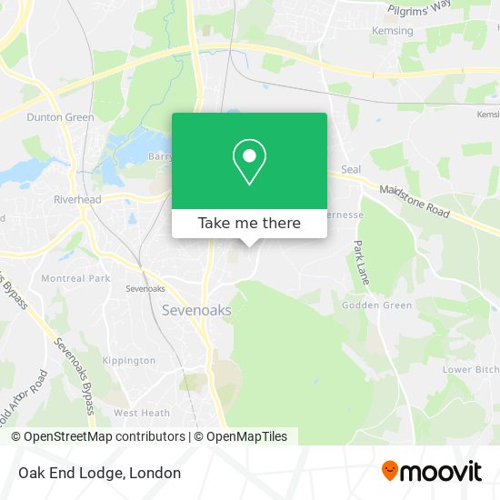 Oak End Lodge map