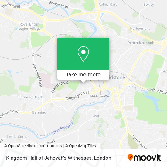 Kingdom Hall of Jehovah's Witnesses map