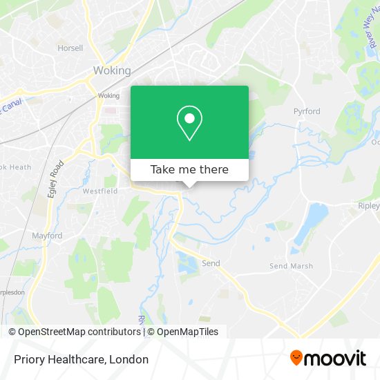 Priory Healthcare map