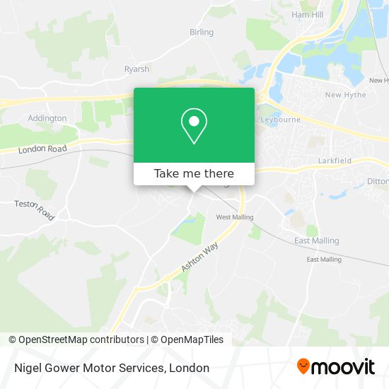 Nigel Gower Motor Services map