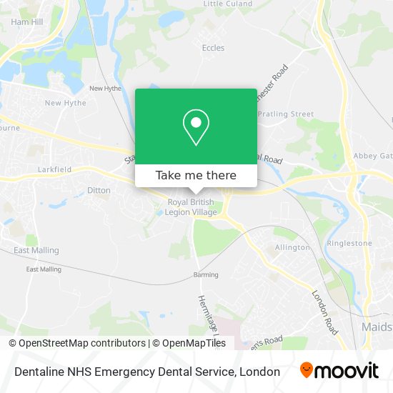 Dentaline NHS Emergency Dental Service map