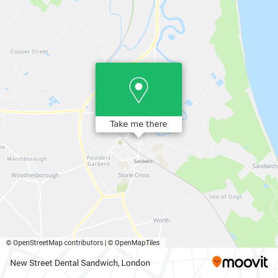 New Street Dental Sandwich map