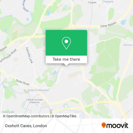Oxshott Caves map