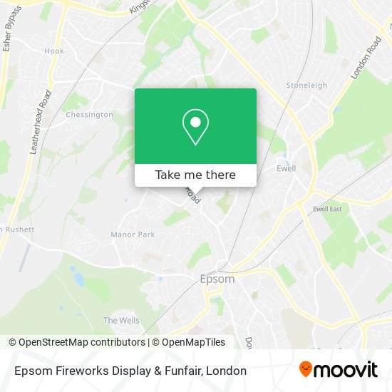 Epsom Fireworks Display & Funfair map