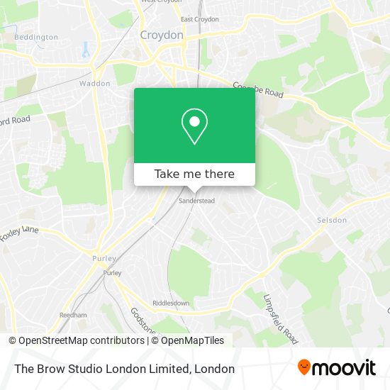 How to get to The Brow Studio London Limited in South Croydon by Bus,  Train, Tramlink or Tube?