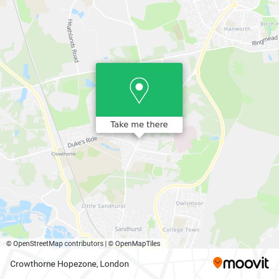 Crowthorne Hopezone map