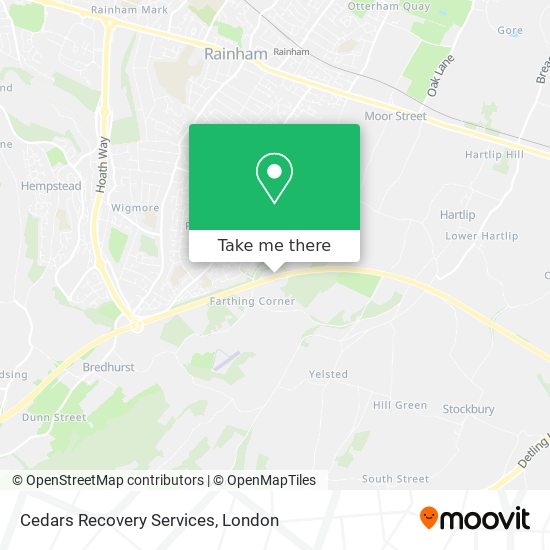 Cedars Recovery Services map