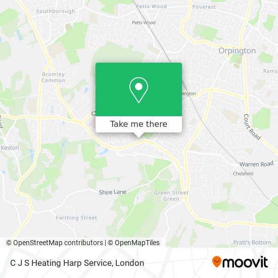 C J S Heating Harp Service map