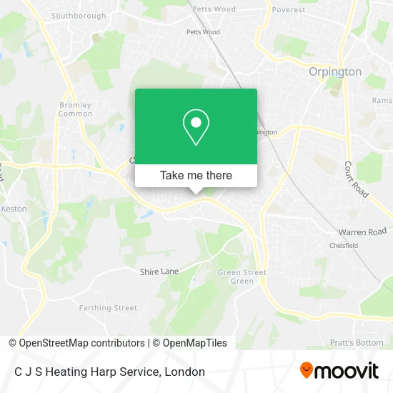 C J S Heating Harp Service map
