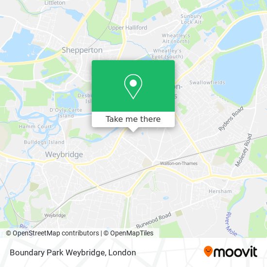Boundary Park Weybridge map