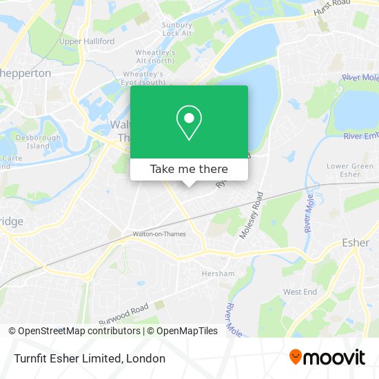 Turnfit Esher Limited map