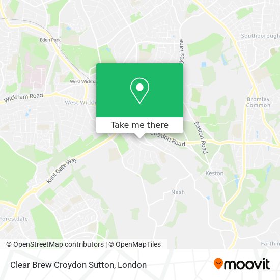 Clear Brew Croydon Sutton map