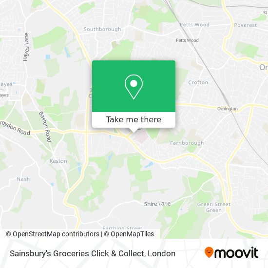 Sainsbury's Groceries Click & Collect map