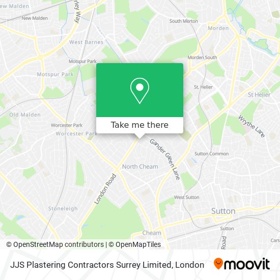 JJS Plastering Contractors Surrey Limited map