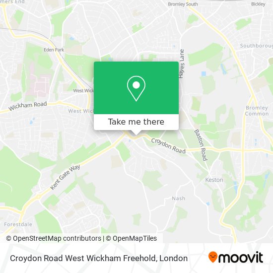 Croydon Road West Wickham Freehold map