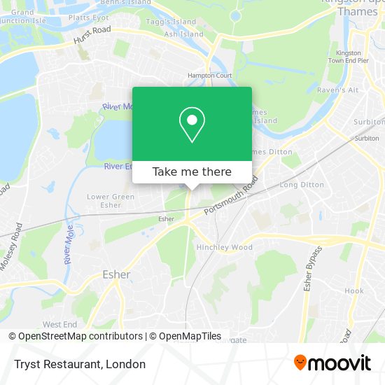 Tryst Restaurant map