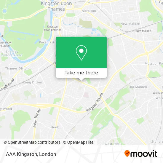 AAA Kingston map