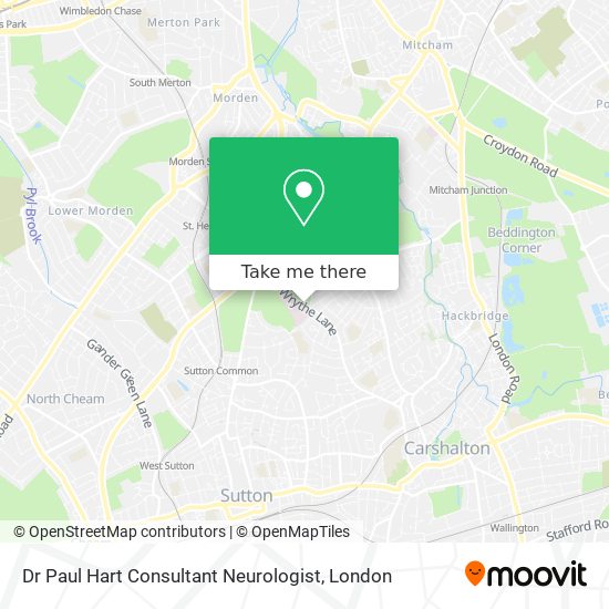 Dr Paul Hart Consultant Neurologist map