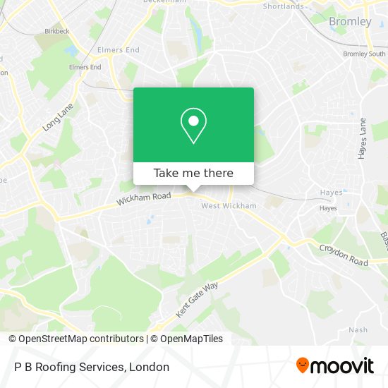 P B Roofing Services map
