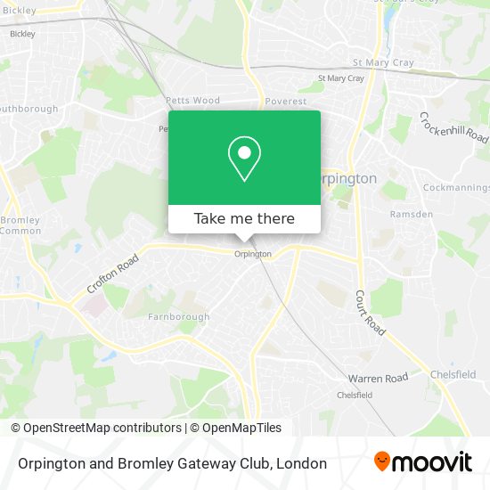 Orpington and Bromley Gateway Club map