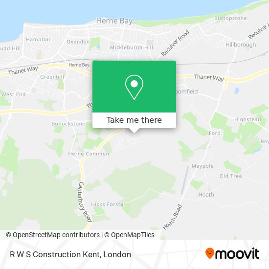 R W S Construction Kent map