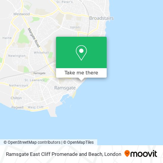 Ramsgate East Cliff Promenade and Beach map