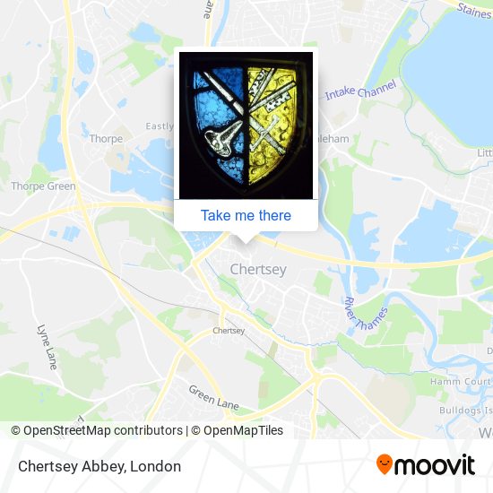 Chertsey Abbey map