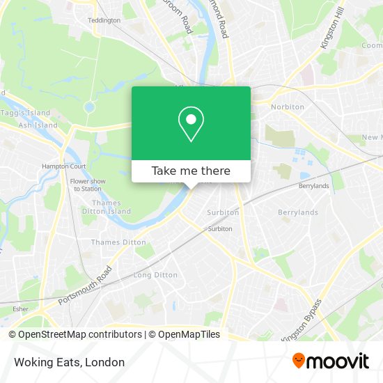 Woking Eats map