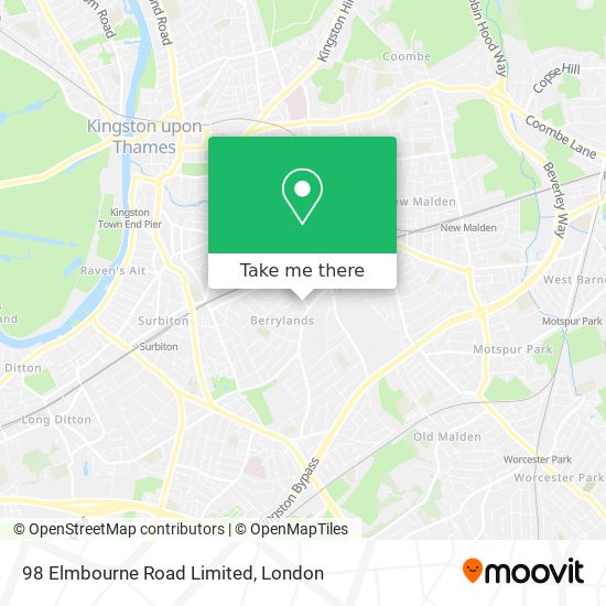 98 Elmbourne Road Limited map
