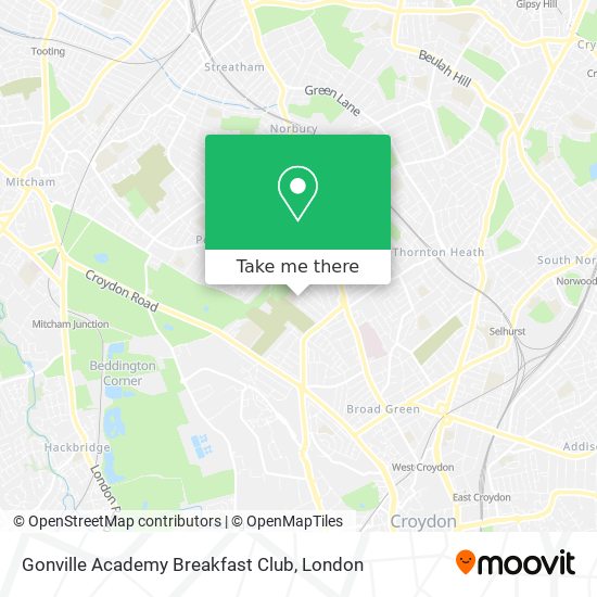 Gonville Academy Breakfast Club map