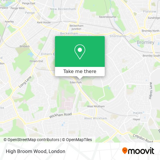 High Broom Wood map