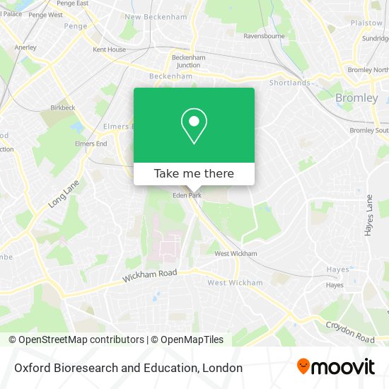 Oxford Bioresearch and Education map