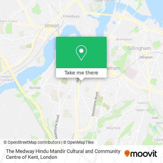 The Medway Hindu Mandir Cultural and Community Centre of Kent map