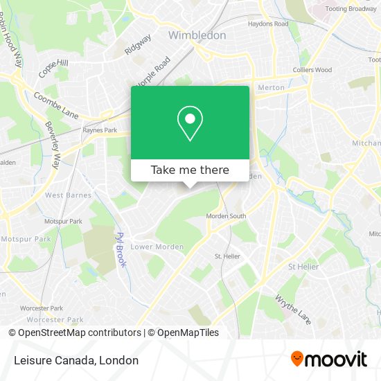 Leisure Canada map