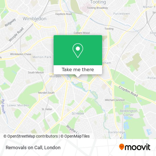 Removals on Call map