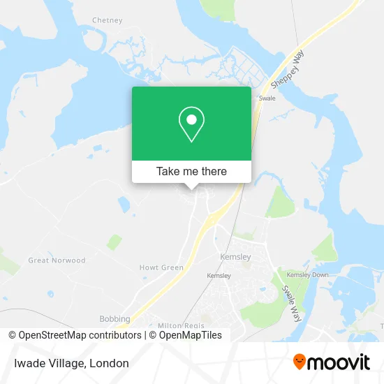 Iwade Village map