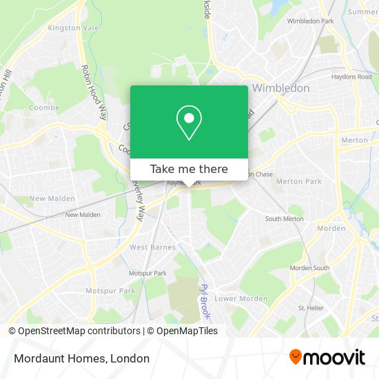 Mordaunt Homes map