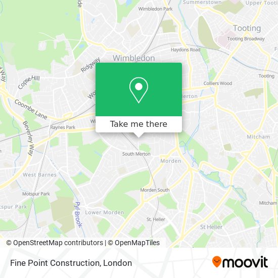 Fine Point Construction map