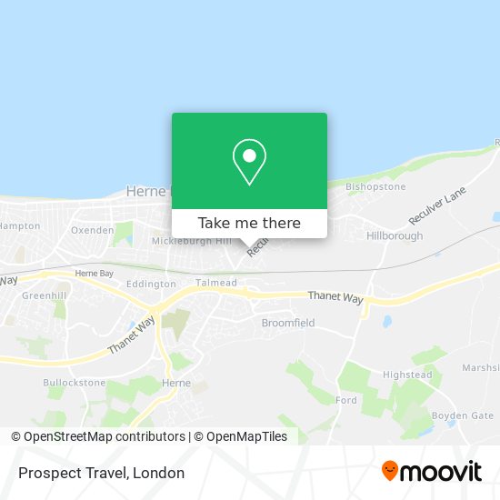 Prospect Travel map